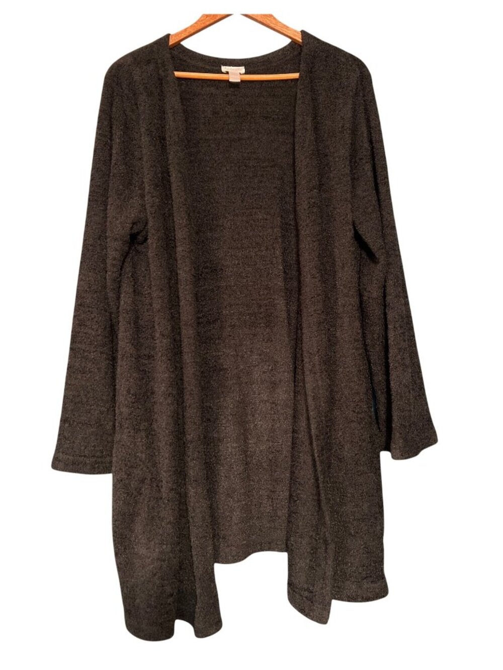 Soft Ambrielle Open Front Black Long Cardigan Large